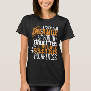 Camiseta Vestir Laranja Para Filha Sra. Múltipla Esclerose