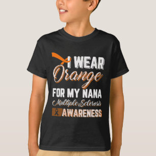 Camiseta Vestir Laranja Para Minha Esclerose Múltipla Nana