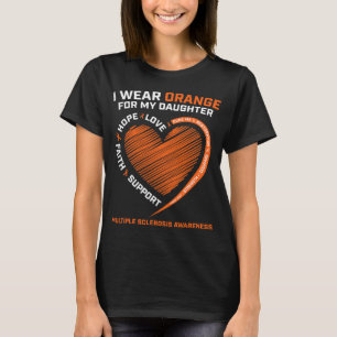 Camiseta Vestir Laranja Para Minha Filha Esclerose Múltipla