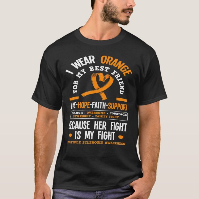 Camiseta Vestir Laranja Para Minha Melhor Amiga Múltipla Es (Frente)