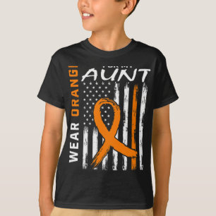 Camiseta Vestir Laranja Para Minha Tia Esclerose Múltipla A