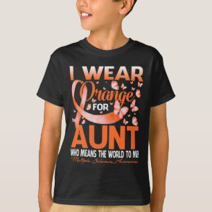 Camiseta Vestir Laranja Para Minha Tia Esclerose Múltipla A