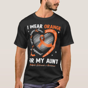 Camiseta Vestir Laranja Para Minha Tia Esclerose Múltipla A