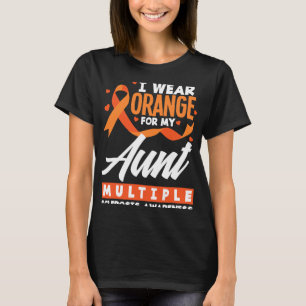 Camiseta Vestir Laranja Para Minha Tia Esclerose Múltipla A
