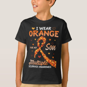 Camiseta Vestir Laranja Para O Meu Filho Com Awarenes De Es