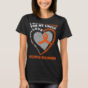 Camiseta Vestir Laranja Para O Meu Tio Esclerose Múltipla A