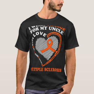 Camiseta Vestir Laranja Para O Meu Tio Esclerose Múltipla A