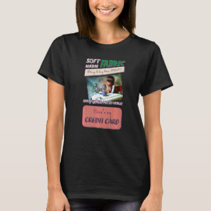 Camiseta Vestir Mulheres Tecido Louco Senhora de Inclinação