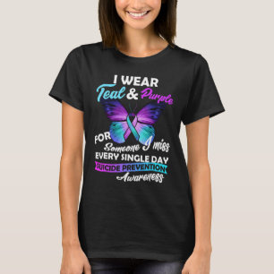 Camiseta Vestir O Teal & Roxo Para Alguém Que Sinto Fal