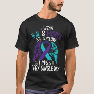 Camiseta Vestir O Teal & Roxo Para Alguém Que Sinto Fal
