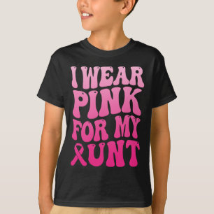 Camiseta Vestir Rosa Para A Minha Tia Apoio ao cancer de ma