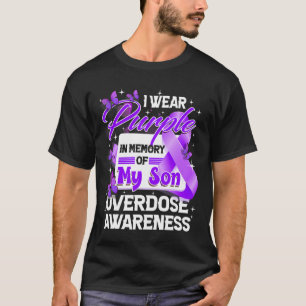 Camiseta Vestir Roxo Em Memória Da Consciência Da Sobredosa