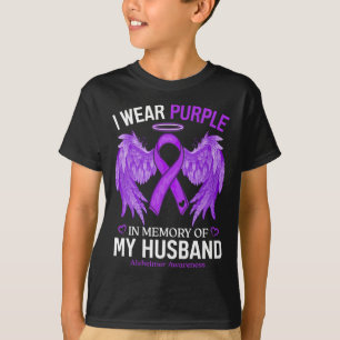 Camiseta Vestir Roxo Em Memória Do Meu Marido Alzheimerheim
