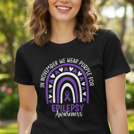 Camiseta Vestir Roxo em Novembro Conscientização sobre Epil