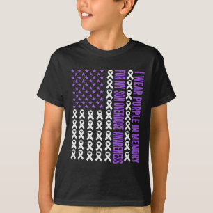 Camiseta Vestir Roxo Na Memória Para Os Awarenes Da Sobredo