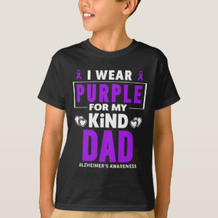 Camiseta Vestir Roxo para a consciência do meu Pai Alzheime