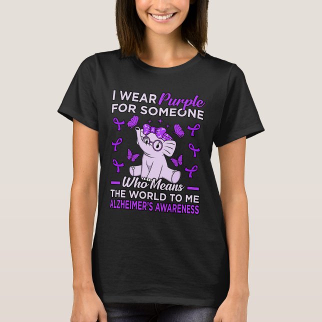 Camiseta Vestir Roxo para Alzheimer (Frente)