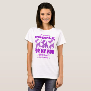 Camiseta Vestir Roxo Para Mamãe Cachorro Cachorro Alzheimer