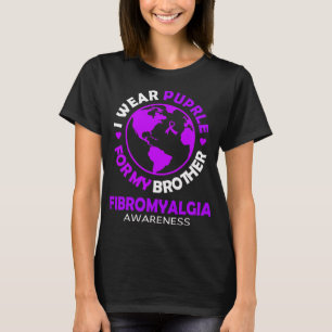 Camiseta Vestir Roxo Para Meu Irmão Fibromialgia Sensibiliz