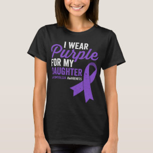 Camiseta Vestir Roxo Para Minha Filha Fibromialgia Sensibil