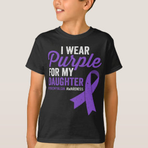 Camiseta Vestir Roxo Para Minha Filha Fibromialgia Sensibil