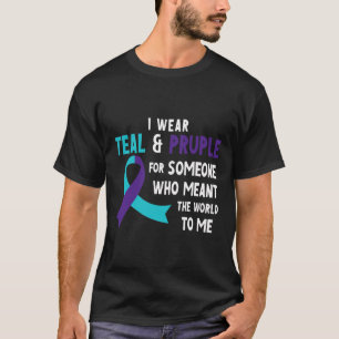 Camiseta Vestir Roxo Teal Para Alguém Que Preveja O Suicídi