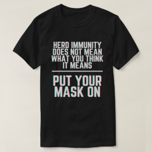 Camiseta Vestir Uma Imunidade De Máscara