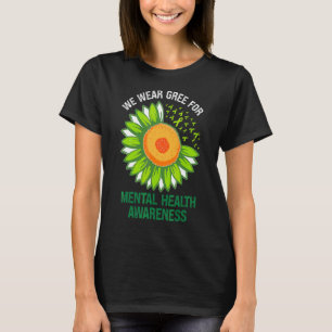 Camiseta Vestir Verde Suporte para Saúde Mental Sensibiliza
