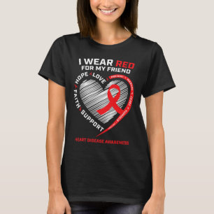 Camiseta Vestir Vermelho Para Minha Amiga Doença Cardíaca S