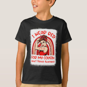 Camiseta Vestir Vermelho Para Minha Mãe Consciente Da Doenç