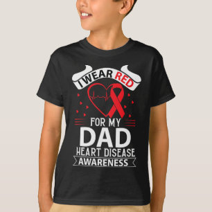 Camiseta Vestir Vermelho Para Pai Em Feb Sensibilização Par