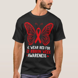 Camiseta Vestir Vermelho Para Semana De Sensibilização Da F