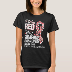 Camiseta Vestir Vermelho Por Alguém Que Sinto Falta Todos O