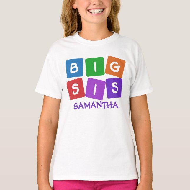 Camiseta Vestuário Big Sis CUSTOM NAME (Frente)