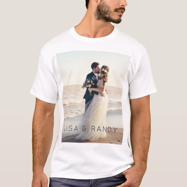 Camiseta Vestuário com Impressão de Foto Personalizável (Frente)