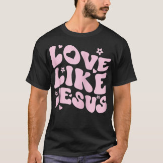 Camiseta Vestuário Cristão Católico Amor Como Jesus Preppy