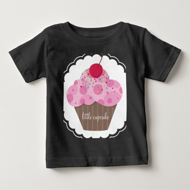 Camiseta VESTUÁRIO DE BEBÊ: cupcake doce (Frente)