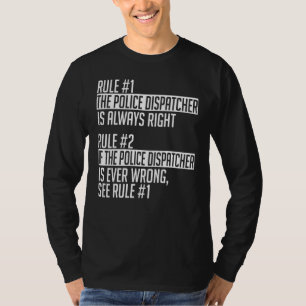 Camiseta Vestuário de Despachante de Polícia  Fofo  Desenho