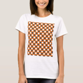 Camiseta Vestuário de Gingham, Xadrez de Verão feminino