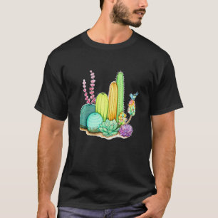 Camiseta Vestuário de jardinagem de cacto Cacto Planta sucu
