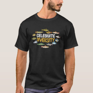 Camiseta Vestuário de Pesca Anglers Celebrar Diversidade Fr