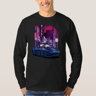 Camiseta Vestuário de rua de carro drift japonês vintage re