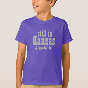 Camiseta Vestuário de texto personalizado do KANSAS