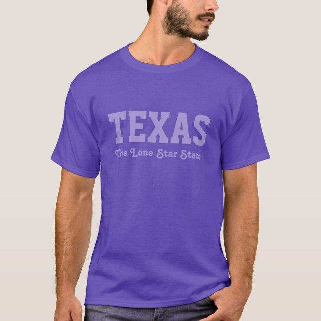 Camiseta Vestuário de texto personalizado TEXAS (Frente)