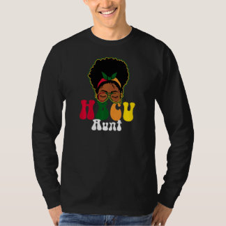 Camiseta Vestuário de tia de faculdade HBCU feminino preto 