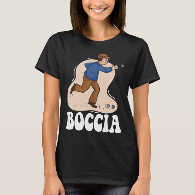 Camiseta Vestuário Do Jogador Boccia Com Boccia Balls Bocci (Frente)