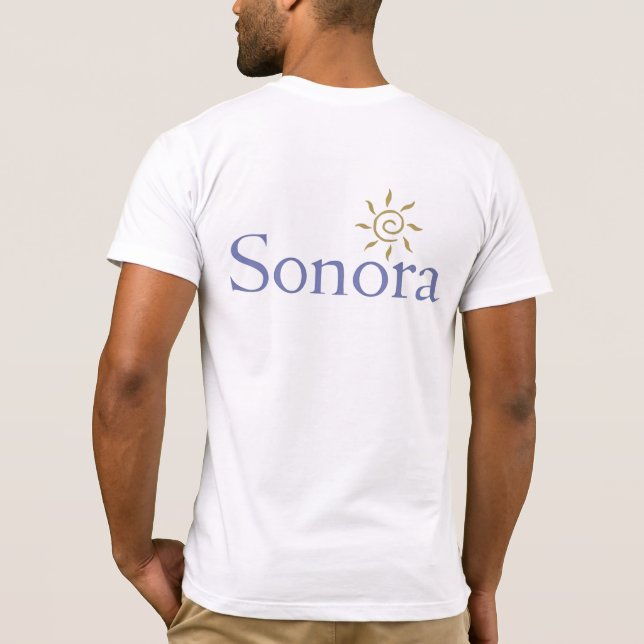 Camiseta Vestuário Do Mens Sonora (Logotipo Traseiro) (Verso)