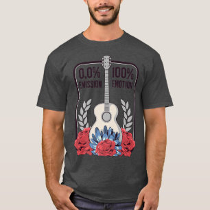 Camiseta Vestuário Do Violão Acústico RoseMúsica Engraçada 