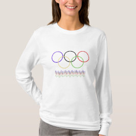 Camiseta Vestuário Esportivo com Anéis Entrelaçados Vibrant