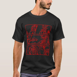 Camiseta Vestuário Estético De Vestuário Suave Para rosas v